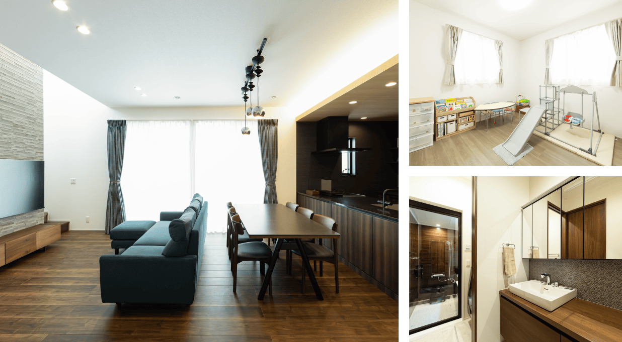 「ホテルライク」な非日常空間を実現。子どもがのびのび走り回れる、吹き抜けリビングのある家