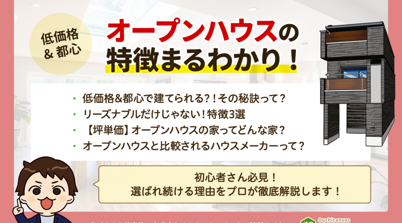 【初心者必見】オープンハウスの特徴まるわかり！｜戸建の坪単価・性能・外観