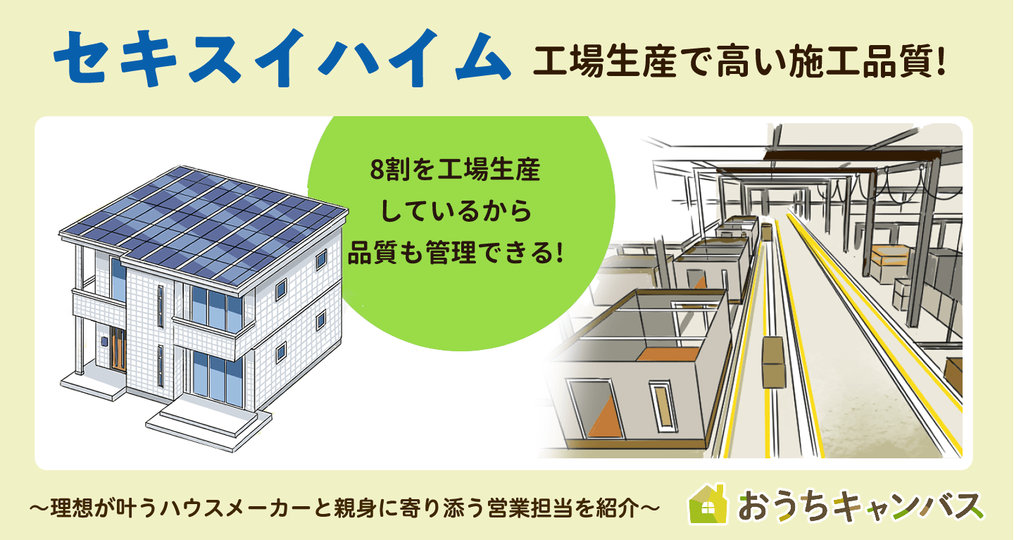 セキスイハイムは工場生産で高い施工品質