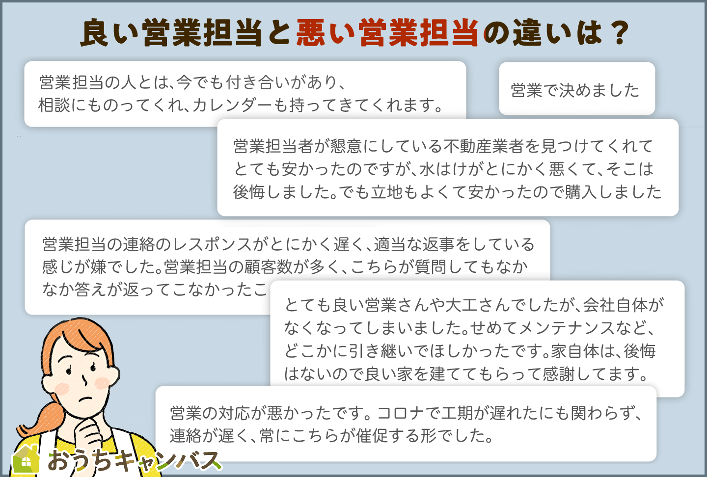 良い営業マンと悪い営業マン