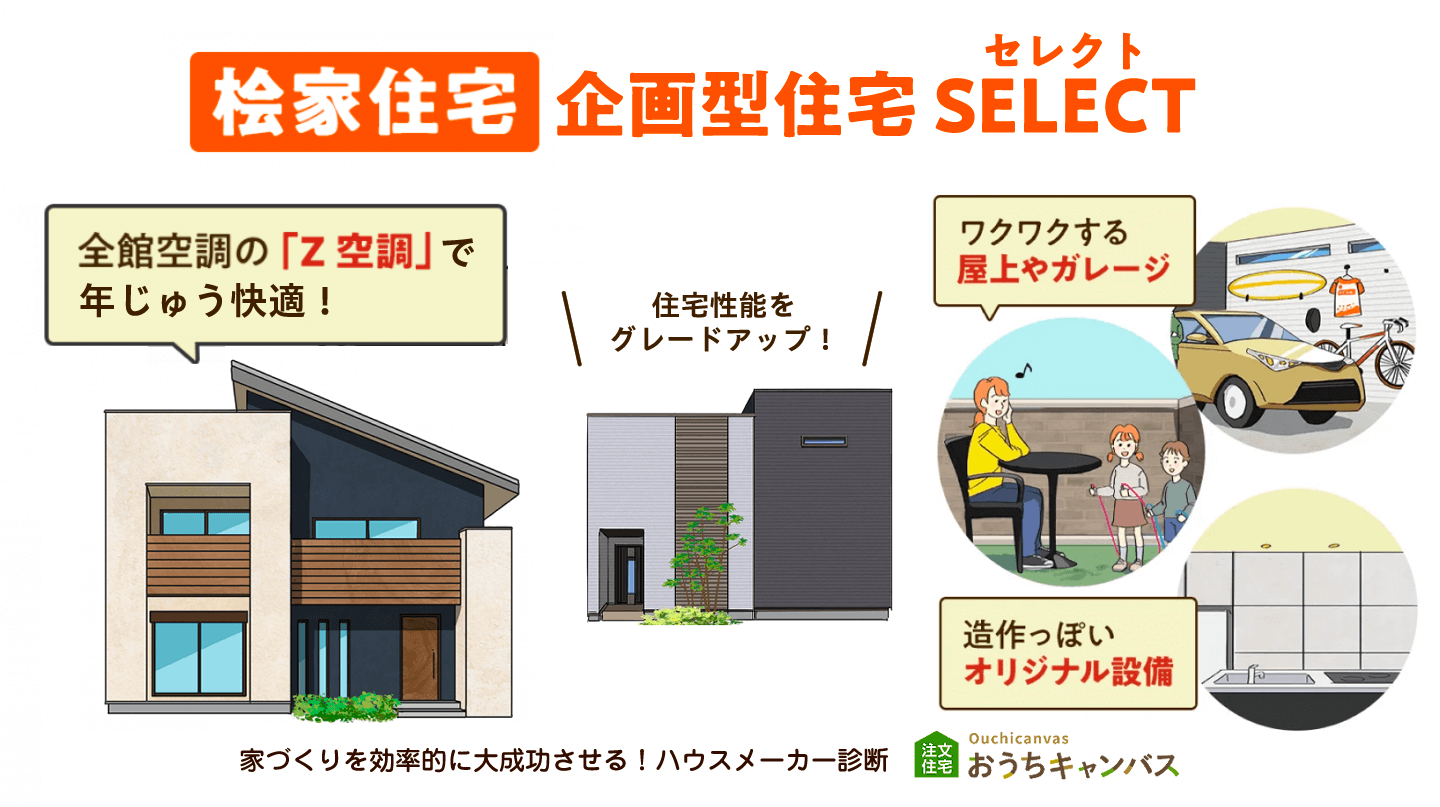 桧家住宅の企画型住宅「SELECT」