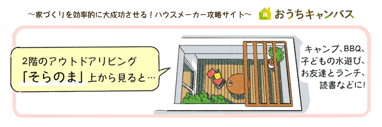 そらのま＋の2階アウトドアリビング