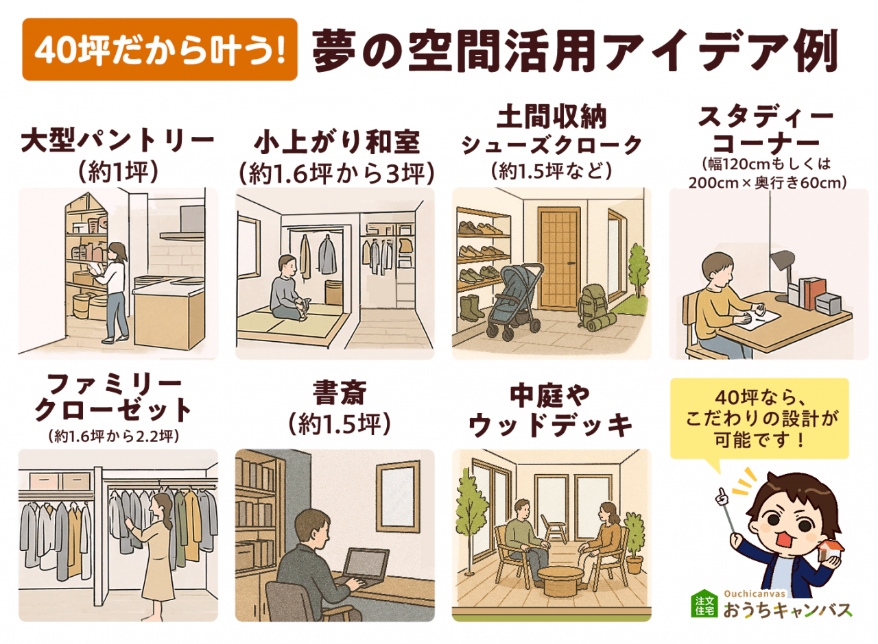 40坪だから叶う夢の空間アイデア例