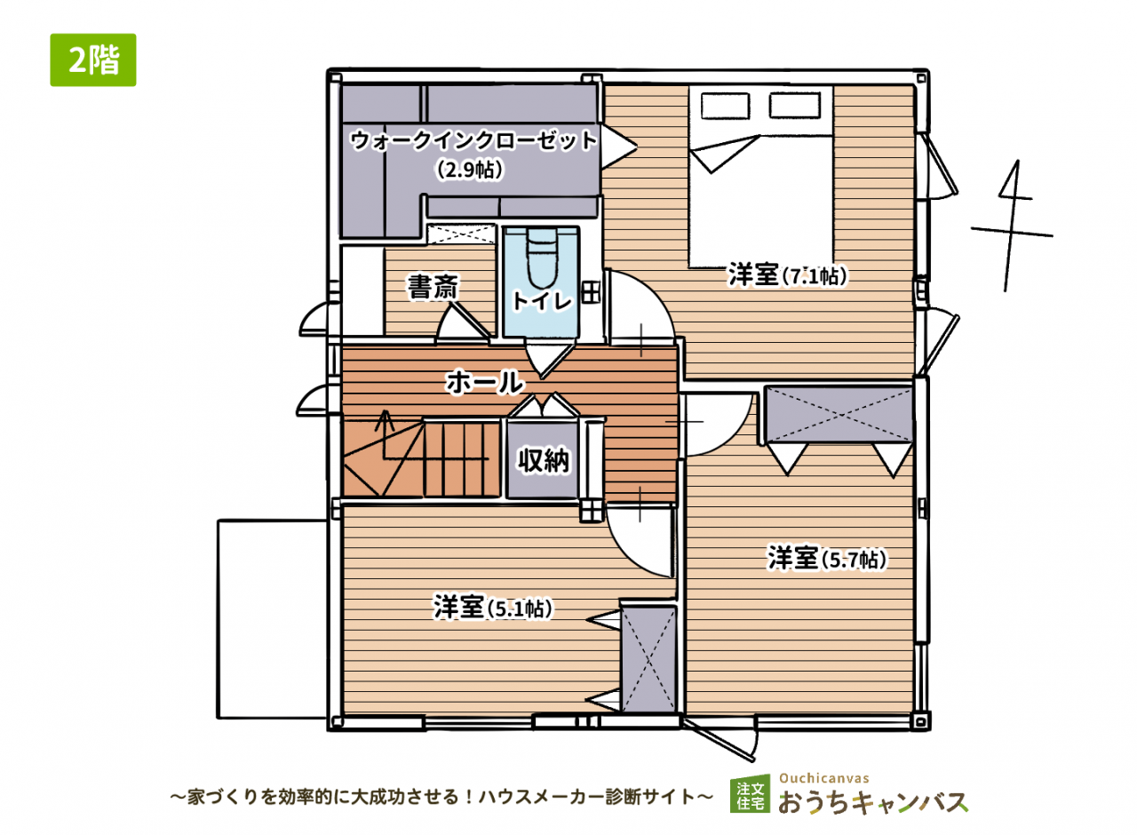 土地込み3,930万円セミオーダー建売住宅２階