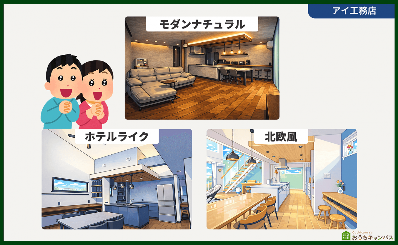 アイ工務店のデザイン例