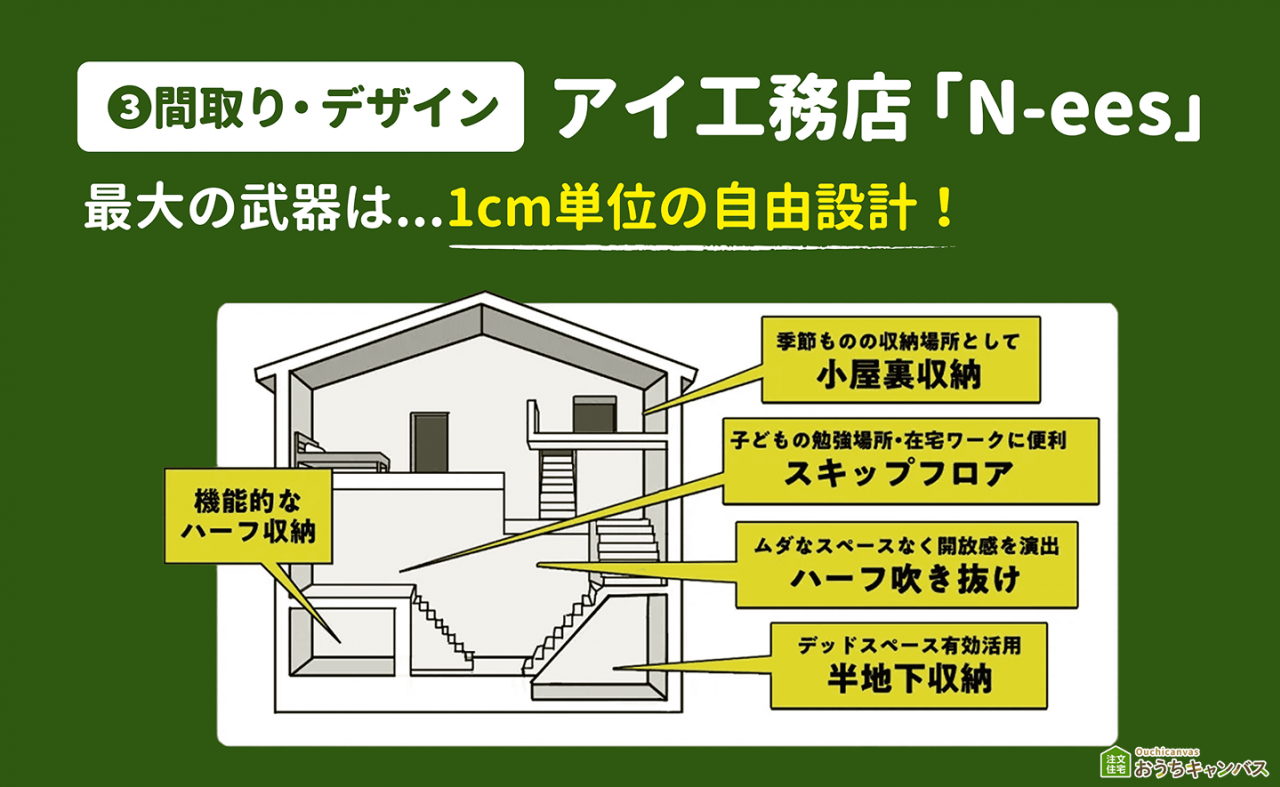 アイ工務店の1cm単位の間取り設計